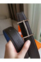 Hermes H d'Ancre Reversible Belt In Indigo/Black Epsom Leather Replica