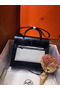 Hermes Herbag Zip 31cm Bag In Black Leather And Toile Replica