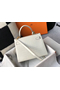 Hermes Kelly 25cm Handmade Bag In White Embossed Crocodile Leather Replica