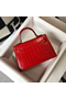 Hermes Kelly Mini II Bag In Red Embossed Crocodile Leather Replica