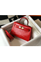 Hermes Kelly Mini II Bag In Red Embossed Crocodile Leather Replica
