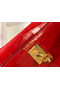 Hermes Kelly Mini II Bag In Red Embossed Crocodile Leather Replica
