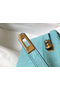 Hermes Kelly Mini II Handmade Bag In Blue Atoll Crocodile Embossed Leather Replica