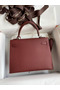 Hermes Kelly Sellier 25 Handmade Bag In Bordeaux Epsom Calfskin Replica