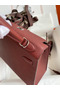Hermes Kelly Sellier 25 Handmade Bag In Bordeaux Epsom Calfskin Replica