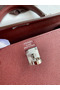 Hermes Kelly Sellier 25 Handmade Bag In Bordeaux Epsom Calfskin Replica