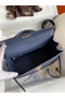 Hermes Kelly Sellier 28 Handmade Bag In Blue Iris Ostrich Leather Replica