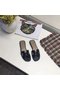 Hermes lady leather Slipper HO809HMJ black Replica