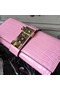 Hermes Medor Clutch Bag In Pink Crocodile Leather Replica