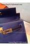 Hermes MINI Kelly 22cm Tote Bag Calfskin Leather K22 Blue Replica