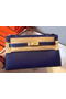 Hermes MINI Kelly 22cm Tote Bag Calfskin Leather K22 Blue Replica