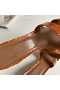 Hermes Oasis Sandals In Brown Shiny Niloticus Crocodile Replica