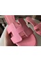 Hermes Oasis Sandals In Pink Epsom Leather Replica