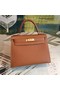 Hermes original Kelly Epsom Leather KL32 brown Replica