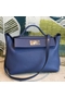 Hermes 24/24 29 Bag In Blue Clemence Calfskin Replica