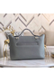 Hermes 24/24 29 Bag In Blue Glacier Clemence Calfskin Replica
