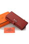 Hermes Bearn Japonaise Bi-Fold Wallet Original Leather A208 Red Replica