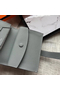 Hermes Bearn Mini Wallet In Blue Lin Epsom Leather Replica
