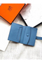 Hermes Bearn Mini Wallet In Sky Blue Epsom Leather Replica
