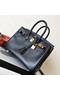 Hermes Birkin 25 Handmade Bag In Black Swift Leather Replica