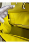 Hermes Birkin 25 Retourne Handmade Bag In Lime Epsom Calfskin Replica
