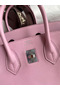 Hermes Birkin 25 Retourne Handmade Bag In Mauve Sylvestre Swift Calfskin Replica