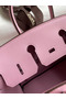 Hermes Birkin 25 Retourne Handmade Bag In Mauve Sylvestre Swift Calfskin Replica