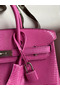 Hermes Birkin 25 Retourne Handmade Bag In Pink Lizard Leather Replica