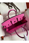 Hermes Birkin 25 Retourne Handmade Bag In Pink Lizard Leather Replica
