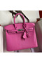 Hermes Birkin 25 Retourne Handmade Bag In Pink Lizard Leather Replica