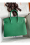 Hermes Birkin 25 Retourne Handmade Bag In Vert Vertigo Clemence Leather Replica