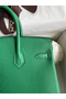 Hermes Birkin 25 Retourne Handmade Bag In Vert Vertigo Clemence Leather Replica