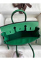 Hermes Birkin 25 Retourne Handmade Bag In Vert Vertigo Clemence Leather Replica