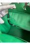 Hermes Birkin 25 Retourne Handmade Bag In Vert Vertigo Clemence Leather Replica