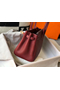 Hermes Birkin 25cm Bag In Bordeaux Clemence Leather GHW Replica