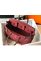Hermes Birkin 25cm Bag In Bordeaux Clemence Leather GHW Replica
