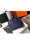 Hermes Birkin 25cm Bag In Navy Blue Clemence Leather GHW Replica