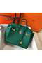 Hermes Birkin 25cm Bag In Vert Vertigo Clemence Leather GHW Replica