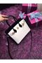 Hermes Birkin 25CM Shoulder Bag White&Black Croco Leather H25 Gold Replica