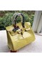 Hermes Birkin 25CM Tote Bag Croco Leather H25TCO Yellow Replica