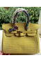 Hermes Birkin 25CM Tote Bag Croco Leather H25TCO Yellow Replica