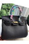 Hermes Birkin 25CM Tote Bag Litchi Leather H25T Black Replica