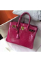 Hermes Birkin 30 Bag In Rose Red Crocodile Niloticus Shiny Skin Replica