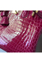 Hermes Birkin 30 Bag In Rose Red Crocodile Niloticus Shiny Skin Replica