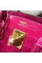 Hermes Birkin 30 Bag In Rose Red Crocodile Niloticus Shiny Skin Replica