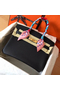 Hermes Birkin 30 Handmade Bag In Black Clemence Leather Replica