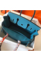 Hermes Birkin 30 Handmade Bag In Blue Jean Clemence Leather Replica