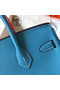 Hermes Birkin 30 Handmade Bag In Blue Jean Clemence Leather Replica