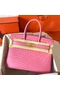 Hermes Birkin 30 Handmade Bag In Pink Ostrich Skin Replica