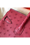 Hermes Birkin 30 Handmade Bag In Ruby Ostrich Skin Replica